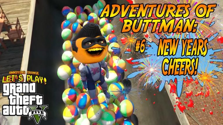 Adventures of Buttman #6: NEW YEARS CHEERS (Annoying Orange GTA V)