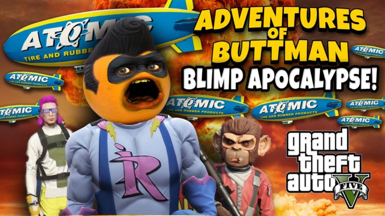 Adventures of Buttman #11: BLIMP APOCALYPSE! (Annoying Orange GTA V)