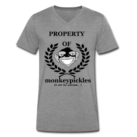 Monkey Pickles Men's V-Neck T-Shirt, Monkey Pickles Gear, Monkey Pickles Spreadshirt, Official Monkey Pickles, Monkey Pickles Shirts