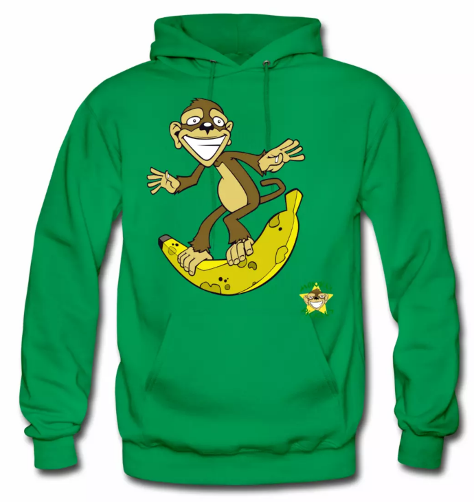 Monkey Pickles Surfs Up Bananers Hoodie, Monkey Pickles Gear, Monkey Pickles Spreadshirt, Official Monkey Pickles 