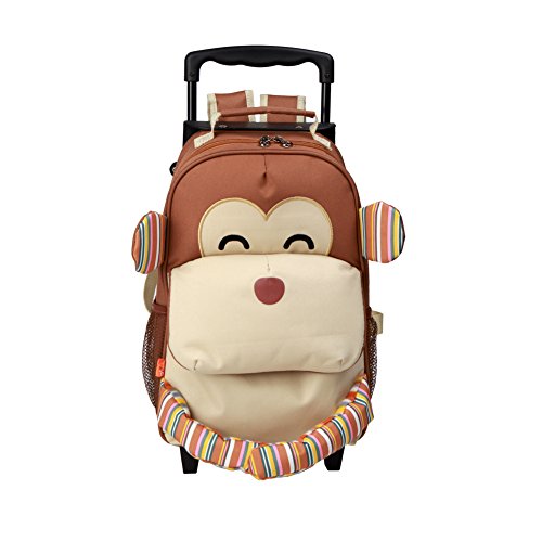 These cute monkey suitcases are great for school, traveling, daycare, play dates, and more! Travel in animal style with monkey luggage. 