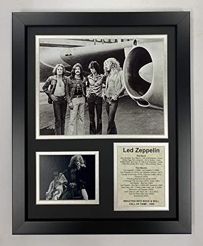 Led Zeppelin Plane- Rock & Roll Legends Collectible | Framed Photo Collage Wall Art Decor | Legends Never Die, 11x14-Inch, (16180U)
